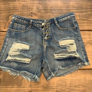 Distressed shorts - never worn